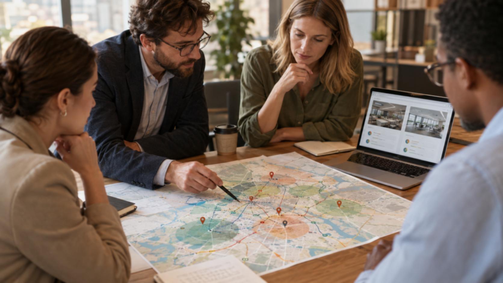 how to run an employee commute analysis for office site selection